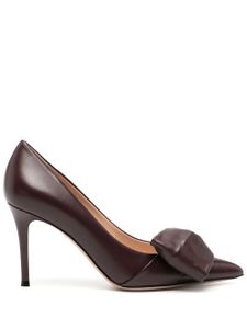 Gianvito Rossi escarpins en cuir à détail de nœud 90 mm - Rouge