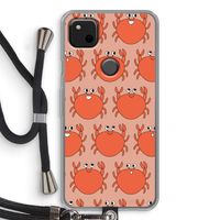 Krab: Pixel 4a Transparant Hoesje met koord