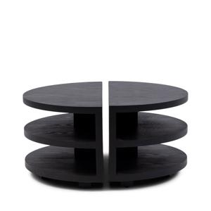 Rivièra Maison Salontafel Savannah Essenhout, Set van 2 stuks - Black - Rond