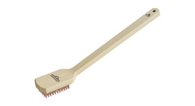 Napoleon Essential messing grillborstel met houten handvat