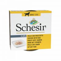 Schesir kip met ham nat hondenvoer 1 tray (10 x 150 g)