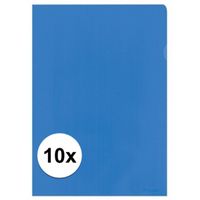 10x Insteekmap blauw A4 formaat 21 x 30 cm - thumbnail