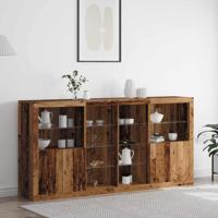 Dressoir Oud hout 202 x 37 x 100 cm Bewerkt hout