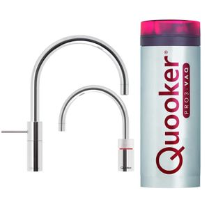 Quooker Nordic Round Twintaps met PRO3 VAQ-E Boiler RVS