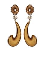 ETRO crystal-embellished paisley earrings - Or - thumbnail