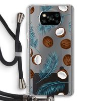 Kokosnoot roze: Xiaomi Poco X3 Pro Transparant Hoesje met koord