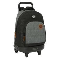 Schoolrugzak met Wielen BlackFit8 Old school Zwart Grijs 33 x 45 x 22 cm