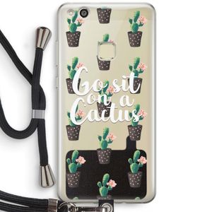 Cactus quote: Huawei Ascend P10 Lite Transparant Hoesje met koord