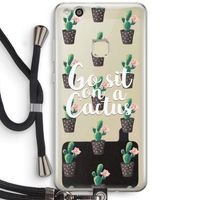 Cactus quote: Huawei Ascend P10 Lite Transparant Hoesje met koord