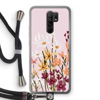Painted wildflowers: Xiaomi Redmi 9 Transparant Hoesje met koord