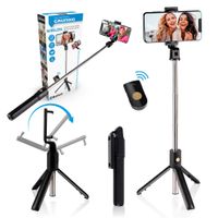 Selfie stick BT & tripod - Selfiestick met Bluetooth en statief - thumbnail