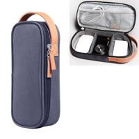 Multifunctionele koptelefoon lader data kabel opbergtas Ultra Fiber draagbare Power Pack maat: M 16.5 x6x 23.5 cm (blauw)