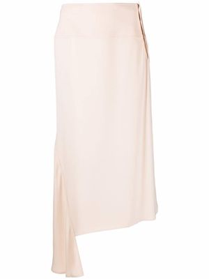 Jil Sander jupe asymétrique à taille haute - Rose