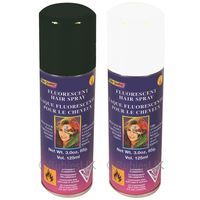 Haarverf/haarspray - 2x - wit/zwart - spuitbus - 125 ml - Carnaval/halloween - thumbnail