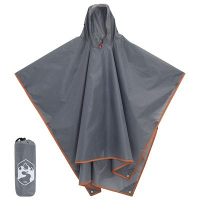 VidaXL Regenponcho met capuchon 2-in-1 ontwerp 223x145 cm grijs oranje