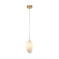 Searchlight 1-lichts hanglampRocky met wit glas - 23141-1SB