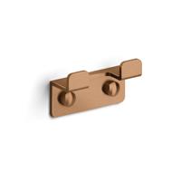 Clou Fold dubbele haak brons geborsteld PVD CL/09.04066.83 Clou Fold dubbele haak brons geborsteld PVD CL/09.04066.83