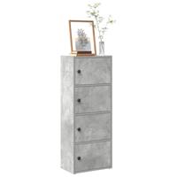 Boekenkast 40x24x102 cm bewerkt hout betongrijs