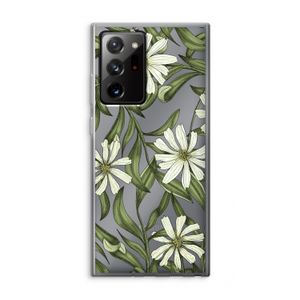 Wit bloemenpatroon: Samsung Galaxy Note 20 Ultra / Note 20 Ultra 5G Transparant Hoesje