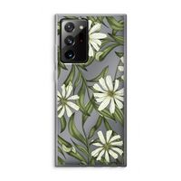 Wit bloemenpatroon: Samsung Galaxy Note 20 Ultra / Note 20 Ultra 5G Transparant Hoesje