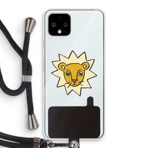 Kleine leeuw: Pixel 4 Transparant Hoesje met koord