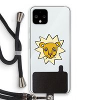 Kleine leeuw: Pixel 4 Transparant Hoesje met koord
