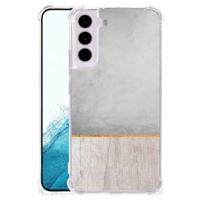 Samsung Galaxy S22 Stevig Telefoonhoesje Wood Concrete