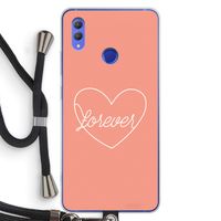 Forever heart: Honor Note 10 Transparant Hoesje met koord
