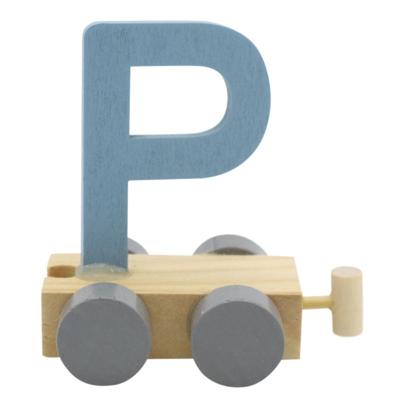 JeP kids houten treinletter P-blauw