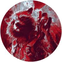 Noordwand Komar Dots Behangcirkel Marvel - Avengers - Painting Rocket Raccoon - DD1-052