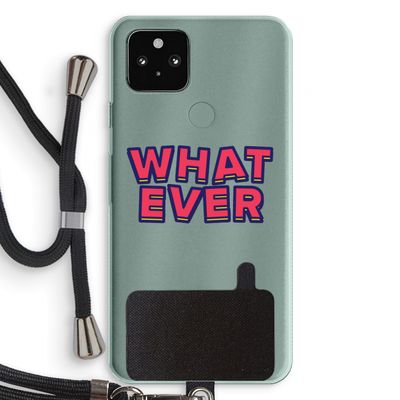 Whatever: Pixel 5a 5G Transparant Hoesje met koord