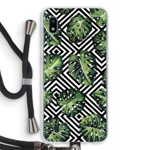 Geometrische jungle: Samsung Galaxy A10 Transparant Hoesje met koord