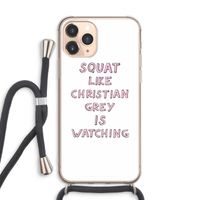 Christian Grey: iPhone 11 Pro Max Transparant Hoesje met koord