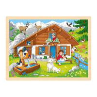 Goki Houten Legpuzzel in de Alpen, 96st. - thumbnail