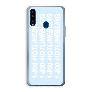Hotline bling blue: Samsung Galaxy A20s Transparant Hoesje