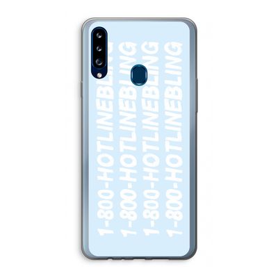 Hotline bling blue: Samsung Galaxy A20s Transparant Hoesje