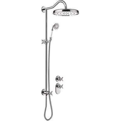 Regendouche set Tres Clasic | Inbouw | Thermostaatkraan | 2-weg | Vintage | Chroom