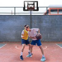 Basketbalstandaard 2,6 tot 3,05 Meter in Hoogte Verstelbaar Binnen Buiten Rollende Basketbalkorf Ideaal voor Tieners Volwassenen Gebruik - thumbnail