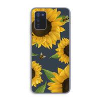 Sunflower and bees: Samsung Galaxy A03s Transparant Hoesje