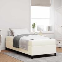 Bedframe Crème 90 x 200 cm Katoenen stof