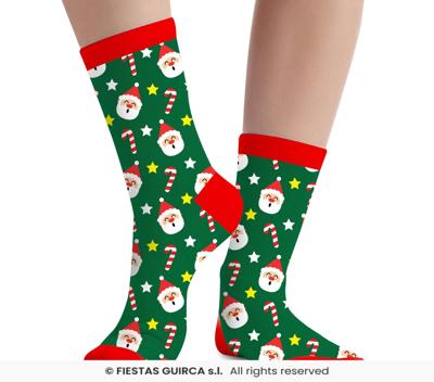 Kerst Sokken Kerstman Kind Groen