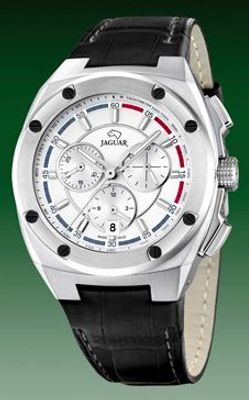 Horlogeband Jaguar J806-1 / J806-2 / J806-3 / J806-4 Leder Zwart 16mm