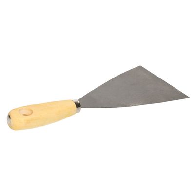Plamuurmes - werkbreedte 100 mm - conisch geslepen staal - houten greep