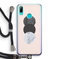 Marmeren cirkels: Huawei P Smart (2019) Transparant Hoesje met koord