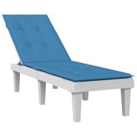 VidaXL Terrasstoelkussen (75+105)x50x3 cm stof gemêleerd blauw VidaXL Terrasstoelkussen (75+105)x50x3 cm stof gemêleerd blauw