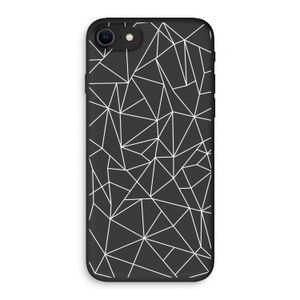 Geometrische lijnen wit: iPhone SE 2020 Biologisch afbreekbaar hoesje