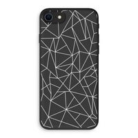 Geometrische lijnen wit: iPhone SE 2020 Biologisch afbreekbaar hoesje