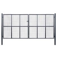 Gaaspoort 400x200 cm gegalvaniseerd staal grijs