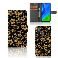 Huawei P Smart 2020 Hoesje Gouden Bloemen Huawei P Smart 2020 Hoesje Gouden Bloemen