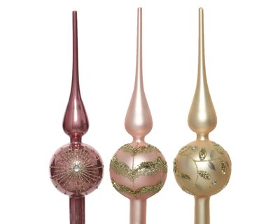 Piek glas d8h31cm roze a3 - Ksd